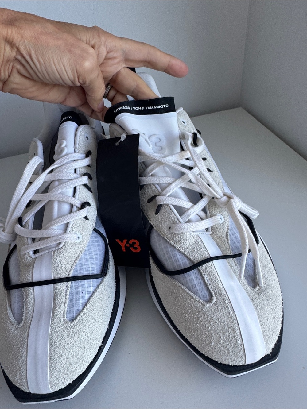Yohji Yamamoto Y-3 White and Black Men's Sneakers
